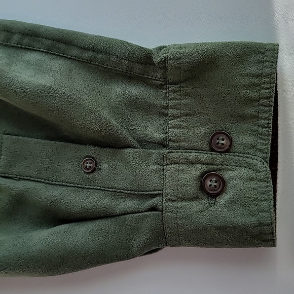 Rugged Earth Outfitters L mens shirt green long sleeve button loose fit gorpcore - Picture 7 of 11